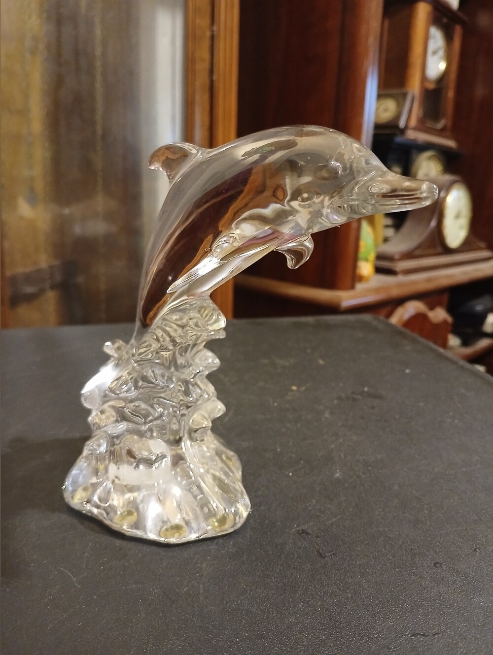 Crystal Dolphin Figurine - Princess House 24% Lead Crystal Germant Figurine